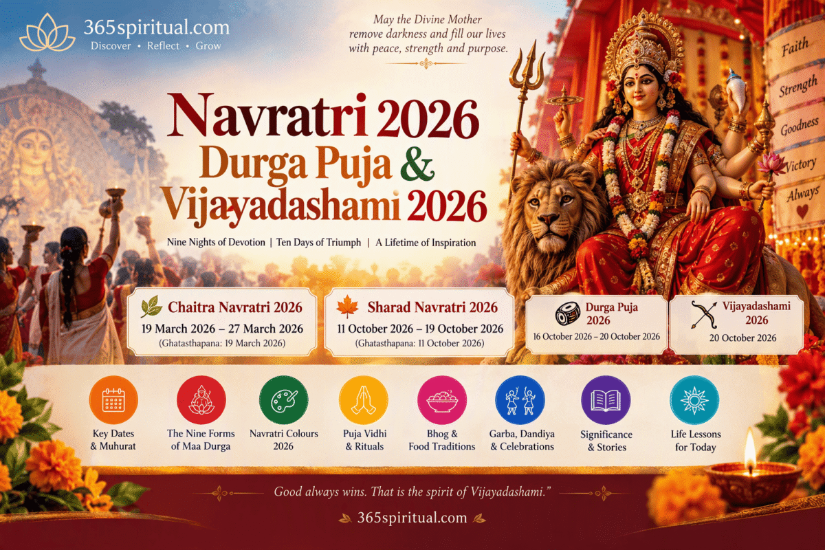 Navratri 2026, Durga Puja & Vijayadashami: Significance, Rituals, Celebrations and Spiritual Lessons | 365spiritual.com